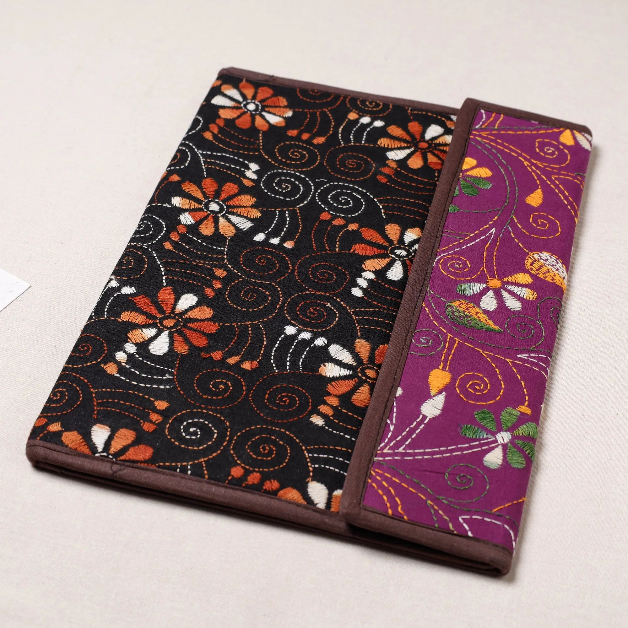 Bengal Kantha Work Handcrafted File Folder