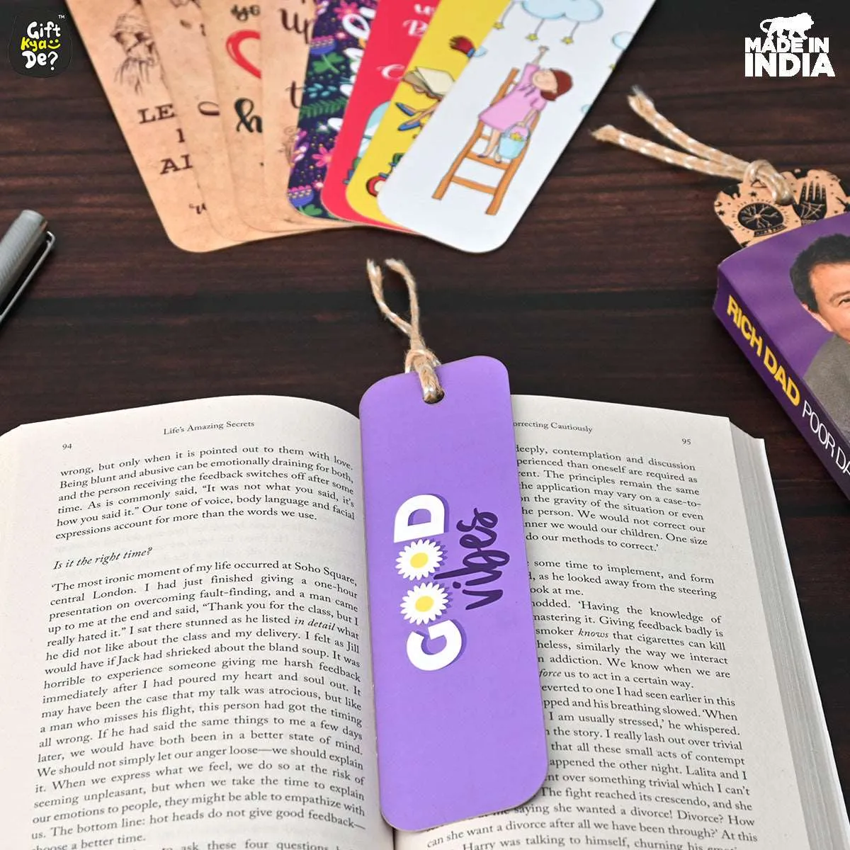 Bookmarks Set of 5 & 10 Creative Book Marks for Book | Unique Gifts for Book Lovers | Tassel Dori | Book Accessories