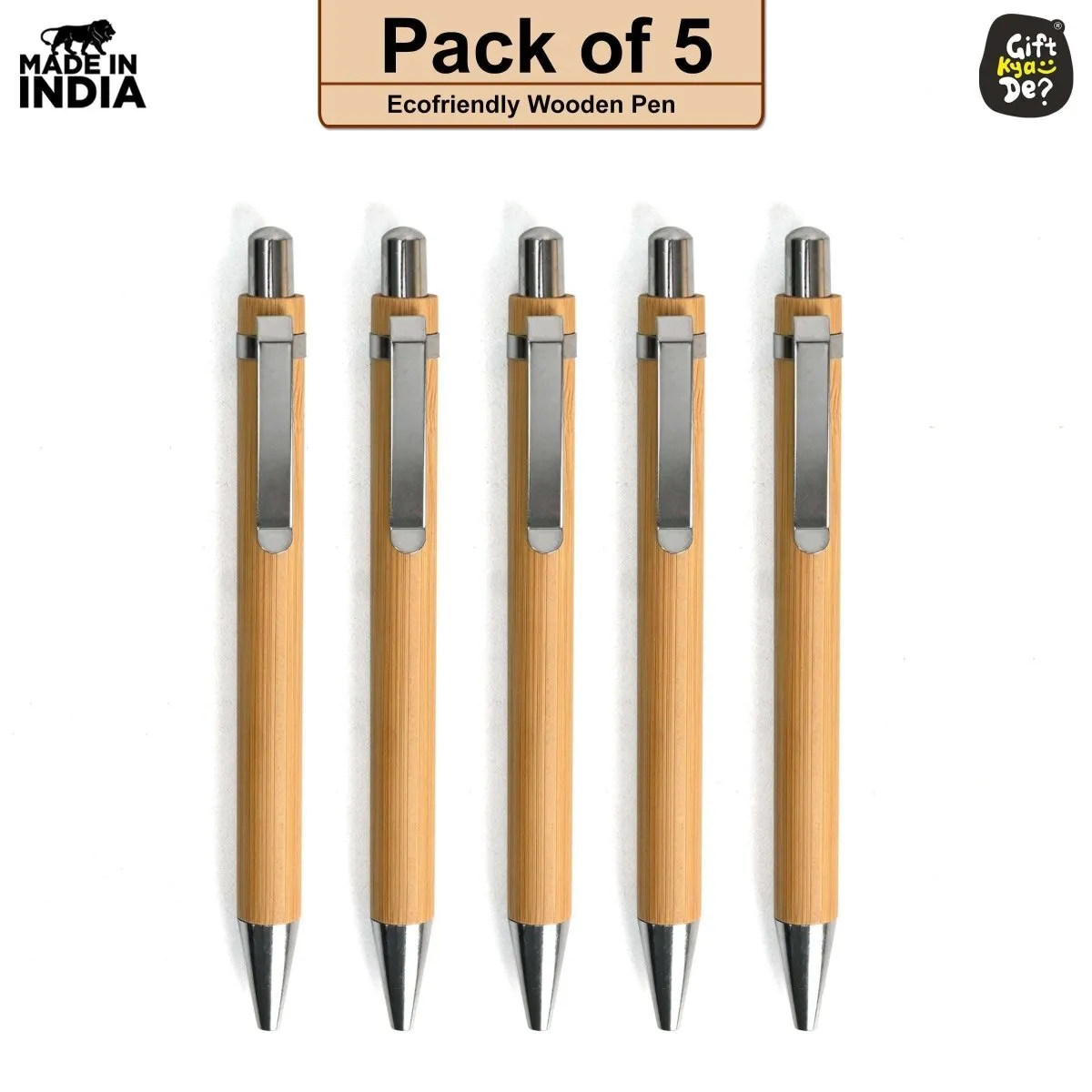 Buy Eco-Friendly Bamboo Pen (Pack Of 5) Online - Gift Kya De