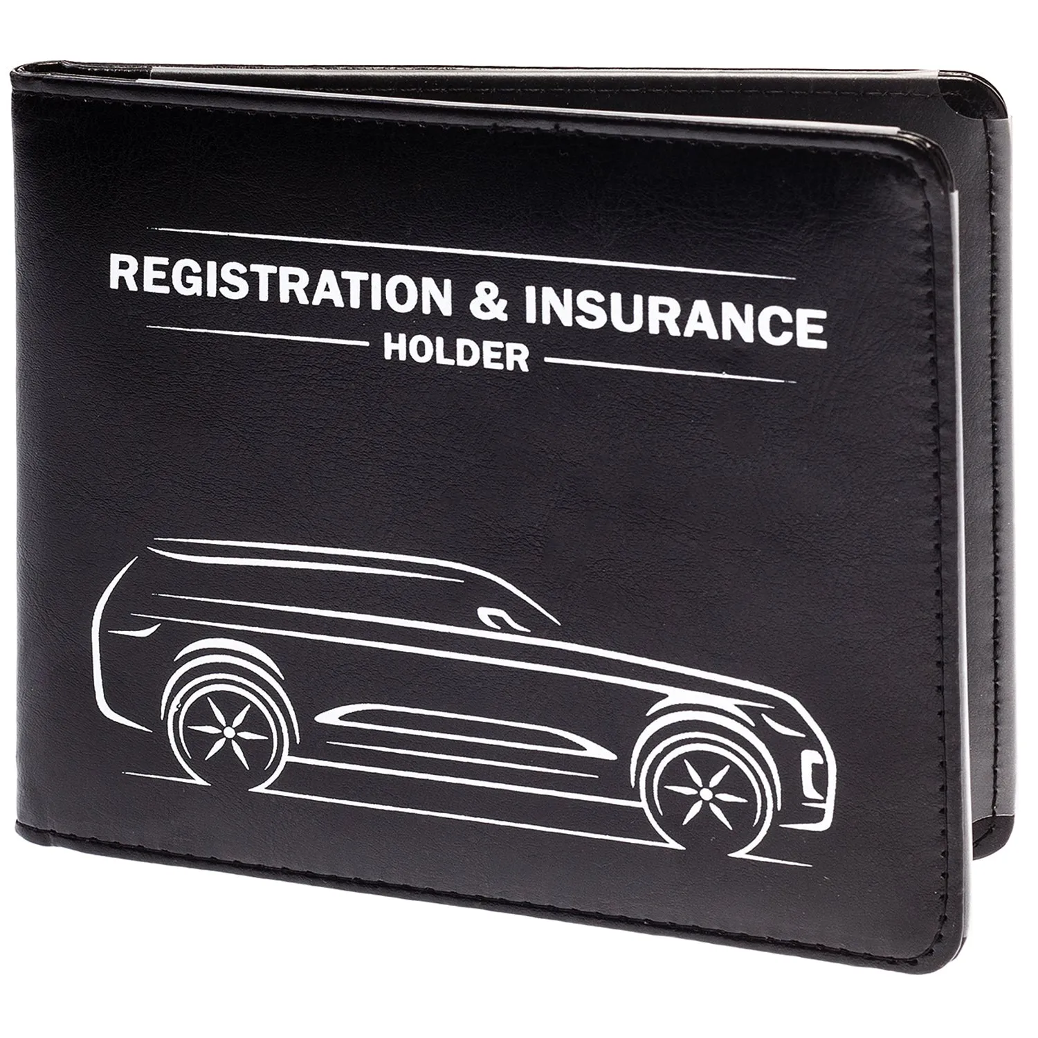 CANOPUS Car Registration and Insurance Holder with Magnetic Closure, Car Document Holder, Vehicle Glove Box Organizer, Wallet for Auto, Motorcycle, Truck, 1 Holder with 2 Sets of EZ Pass Strips