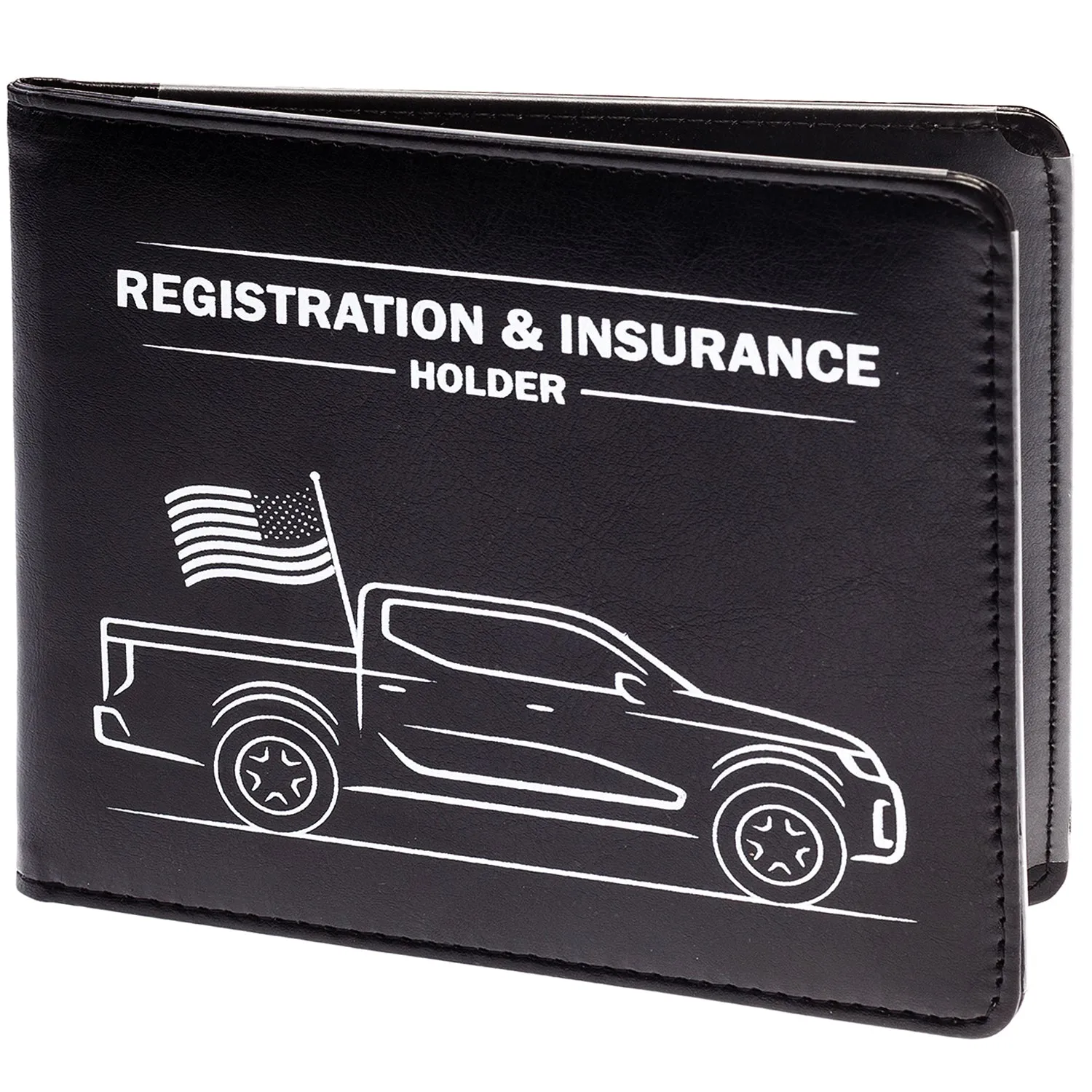 CANOPUS Car Registration and Insurance Holder with Magnetic Closure, Car Document Holder, Vehicle Glove Box Organizer, Wallet for Auto, Motorcycle, Truck, 1 Holder with 2 Sets of EZ Pass Strips