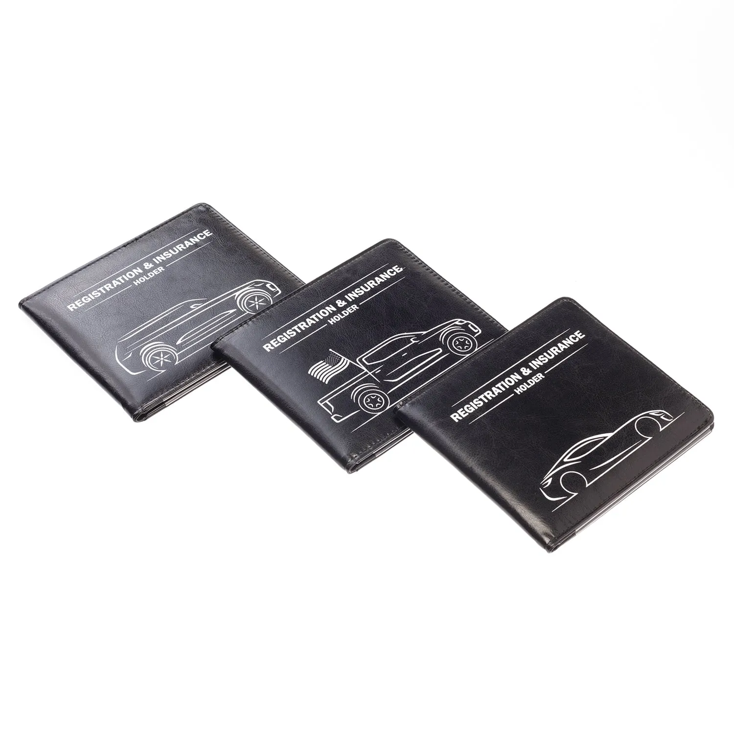 CANOPUS Car Registration and Insurance Holder with Magnetic Closure, Car Document Holder, Vehicle Glove Box Organizer, Wallet for Auto, Motorcycle, Truck, 1 Holder with 2 Sets of EZ Pass Strips