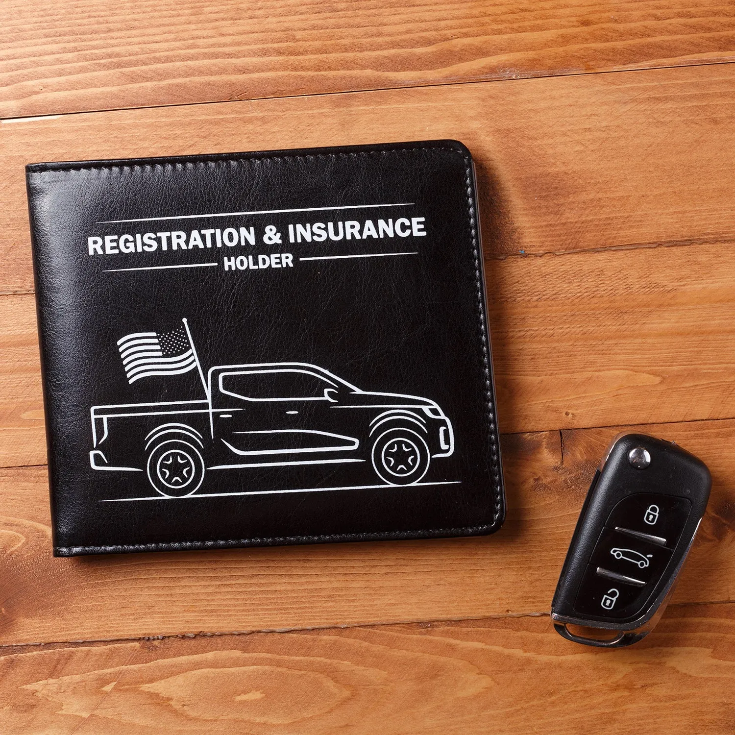 CANOPUS Car Registration and Insurance Holder with Magnetic Closure, Car Document Holder, Vehicle Glove Box Organizer, Wallet for Auto, Motorcycle, Truck, 1 Holder with 2 Sets of EZ Pass Strips