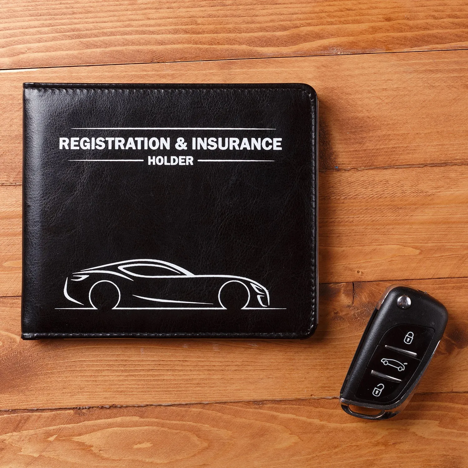 CANOPUS Car Registration and Insurance Holder with Magnetic Closure, Car Document Holder, Vehicle Glove Box Organizer, Wallet for Auto, Motorcycle, Truck, 1 Holder with 2 Sets of EZ Pass Strips