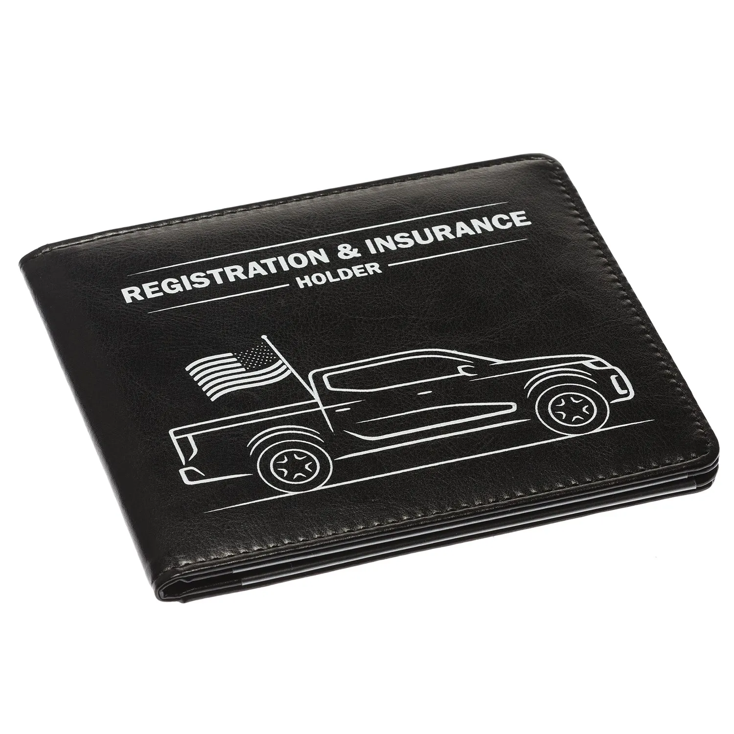CANOPUS Car Registration and Insurance Holder with Magnetic Closure, Car Document Holder, Vehicle Glove Box Organizer, Wallet for Auto, Motorcycle, Truck, 1 Holder with 2 Sets of EZ Pass Strips