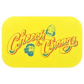 Cheech & Chong x Pulsar Mini Metal Rolling Tray w/ Lid - Yellow 7" x 5.5"