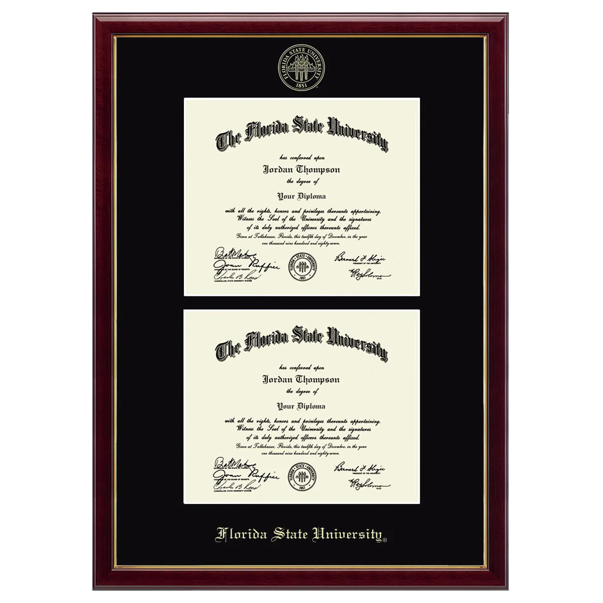 Church Hill Classics Embossed Double Diploma Frame - Galleria