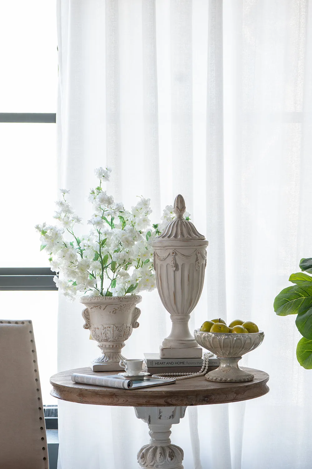 Classical White Urn Planter