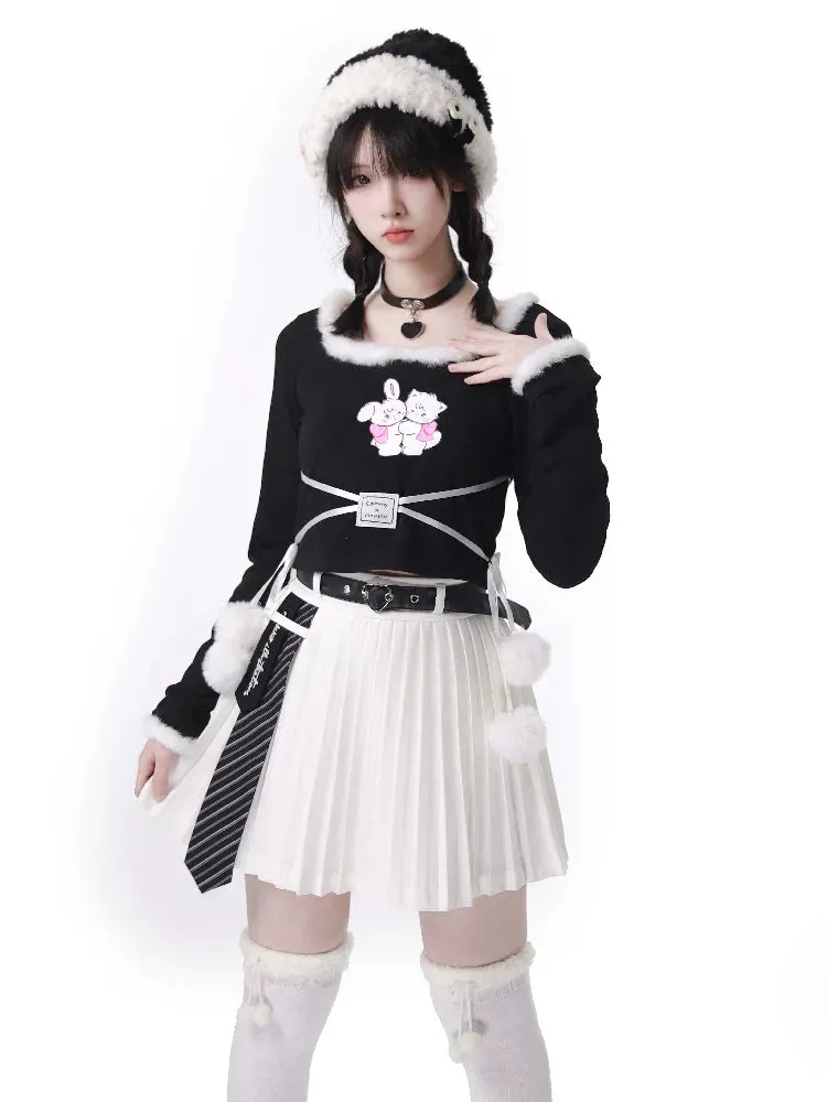 Color Print Ribbon Square Far Cute Ball Baystops