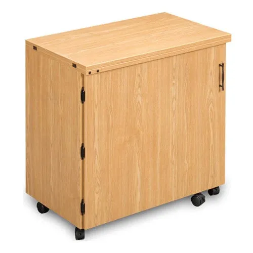 Compact Quality Sewing Machine Cabinet in Castle Oak