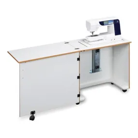 Compact Quality Sewing Machine Cabinet in White