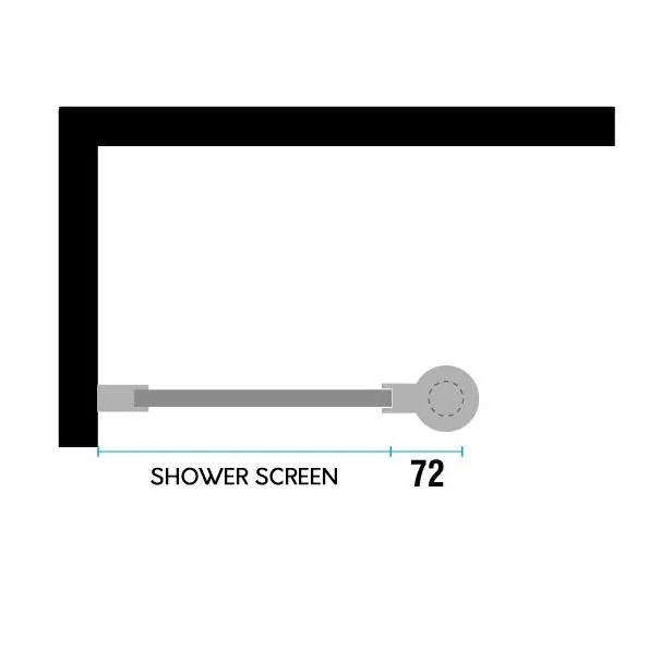 Contour Shower Screen Floor to Ceiling Grab Pole Post Support