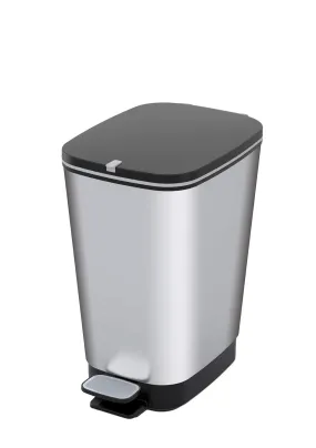 Curver Chic 35L Pedal Bin  - Steel Look