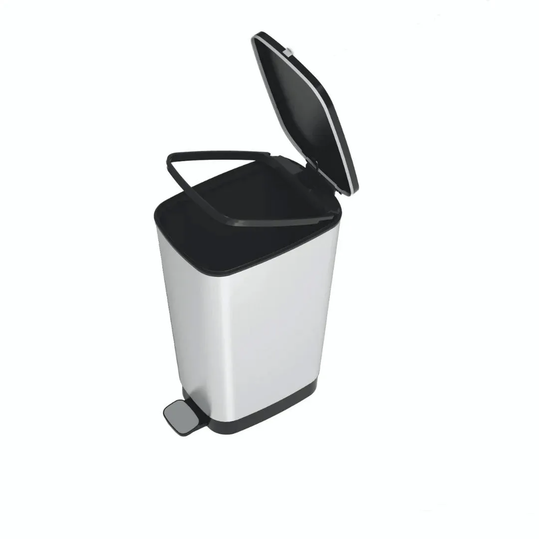 Curver Chic 35L Pedal Bin  - Steel Look