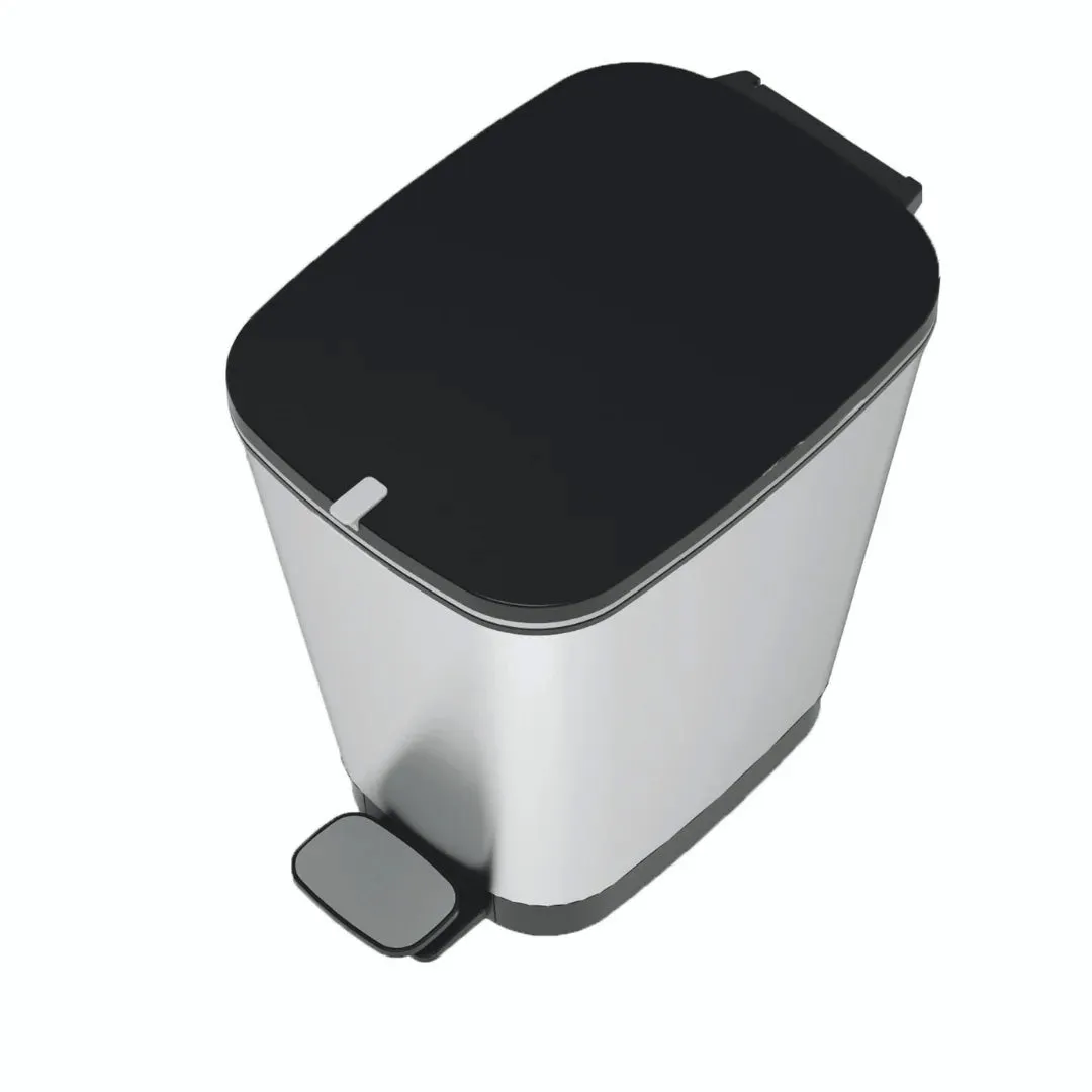 Curver Chic 35L Pedal Bin  - Steel Look