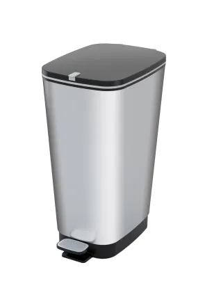 Curver Chic 45L Pedal Bin  - Steel Look
