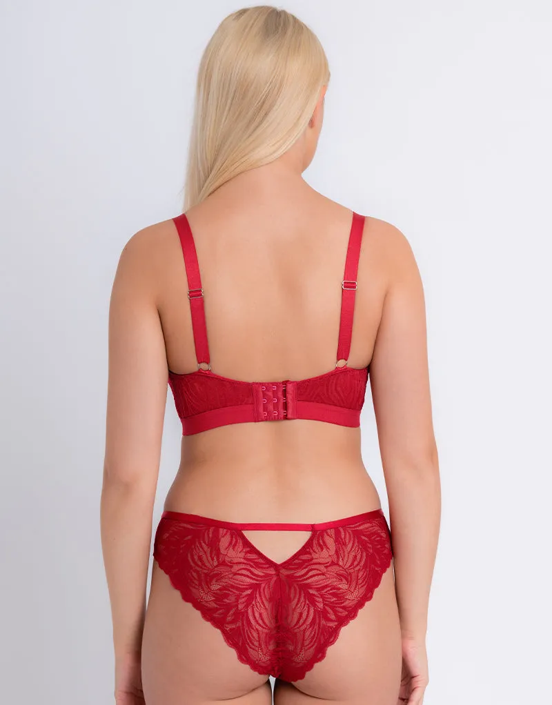Curvy Kate Lace Daze Non-Wired Bralette Lipstick Red