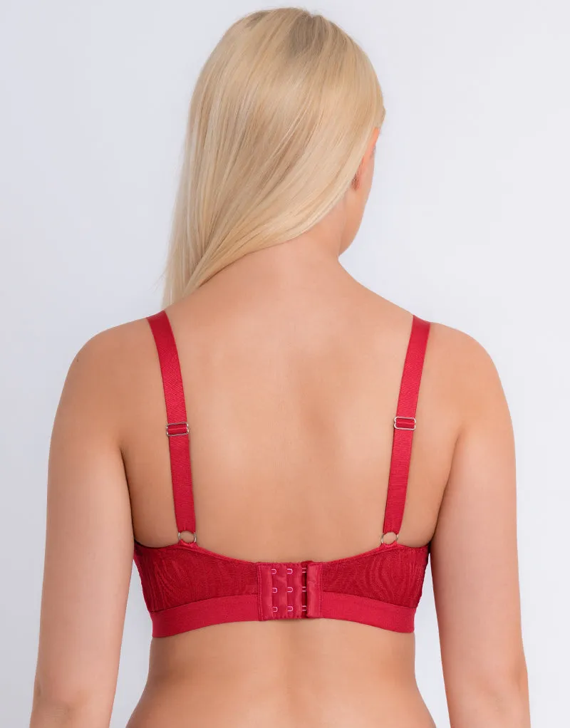 Curvy Kate Lace Daze Non-Wired Bralette Lipstick Red