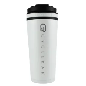CycleBar 26oz Ice Shaker - White