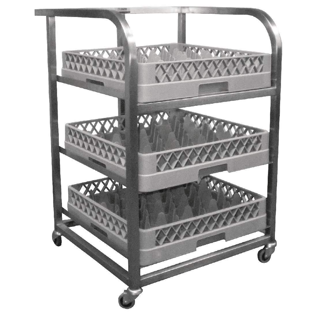 DN596 Craven Stainless Steel Glass Tray Trolley
