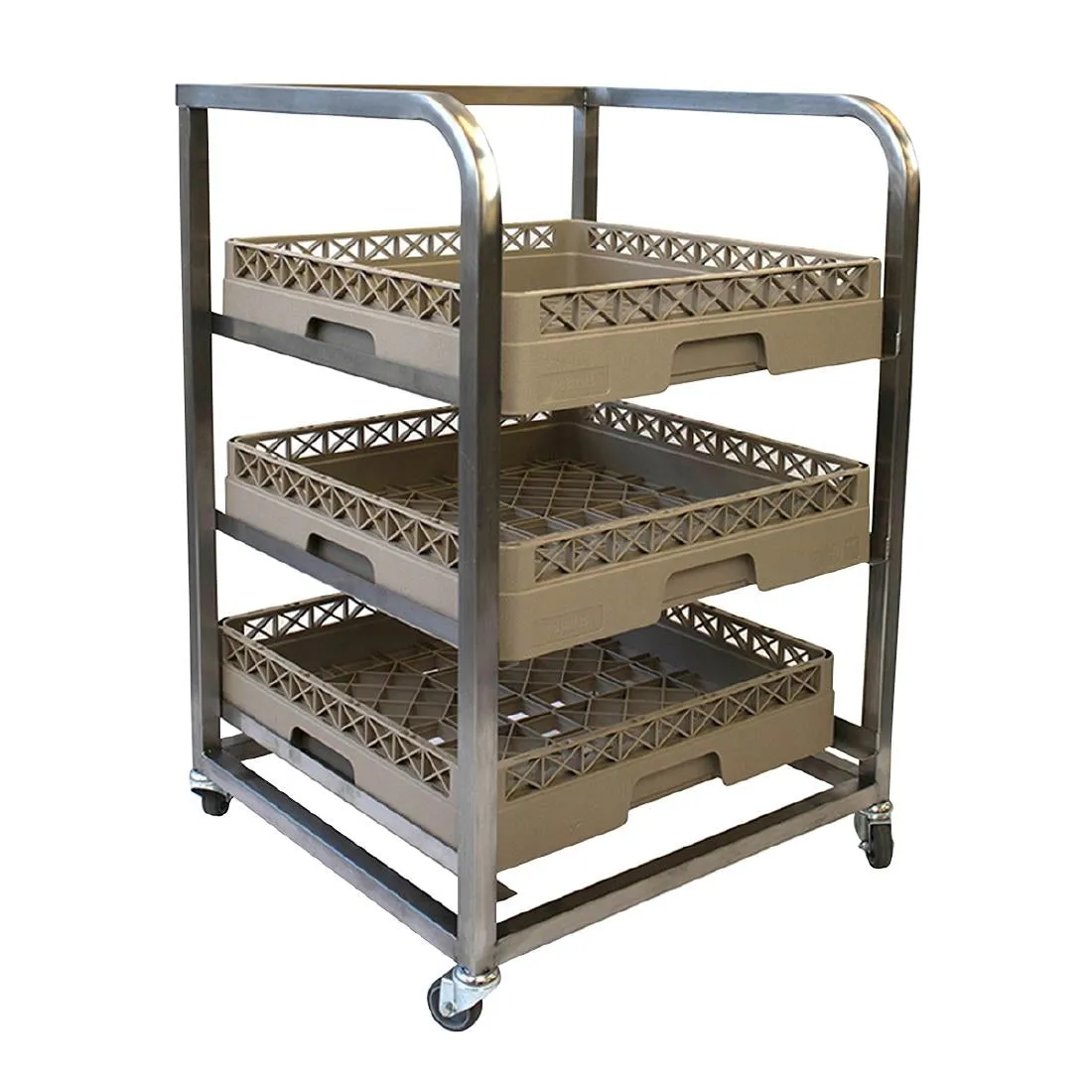 DN596 Craven Stainless Steel Glass Tray Trolley