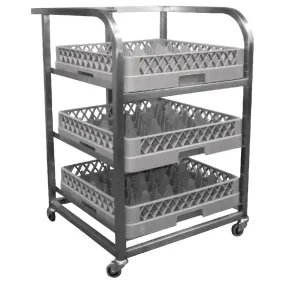 DN596 Craven Stainless Steel Glass Tray Trolley