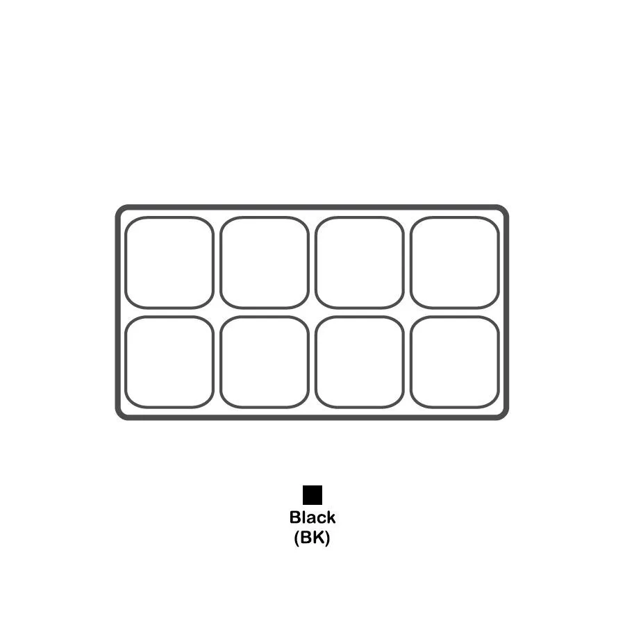 Durable Textured Plastic Tray Inserts - Black or White Plastic with various compartments