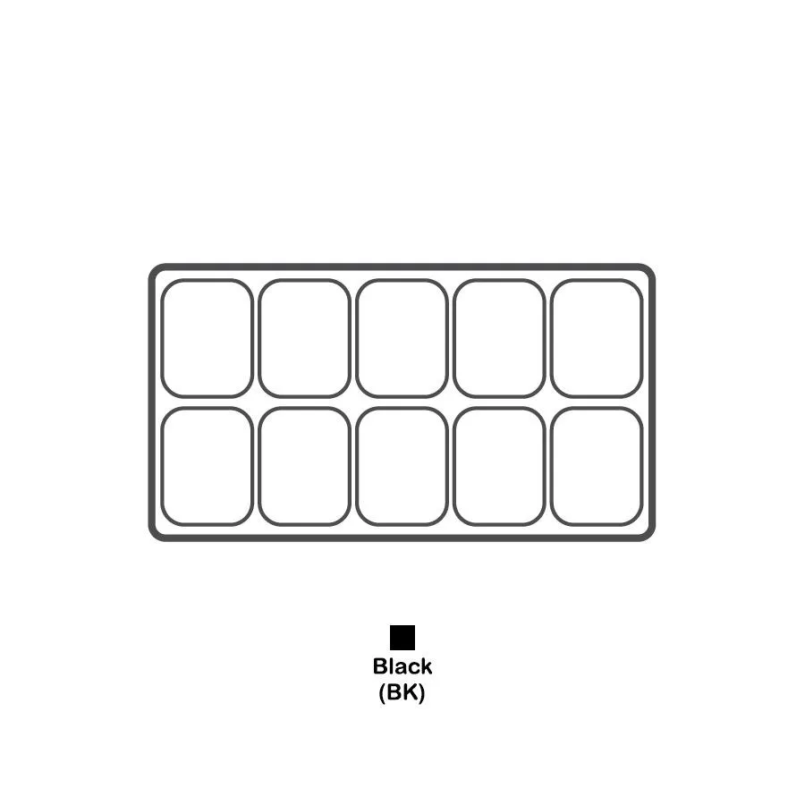 Durable Textured Plastic Tray Inserts - Black or White Plastic with various compartments
