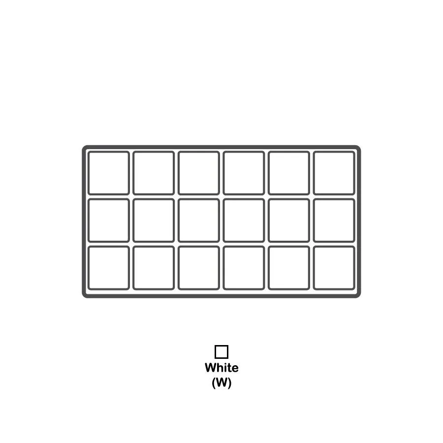 Durable Textured Plastic Tray Inserts - Black or White Plastic with various compartments