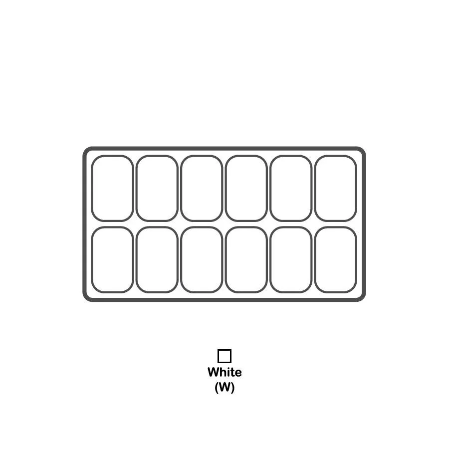 Durable Textured Plastic Tray Inserts - Black or White Plastic with various compartments