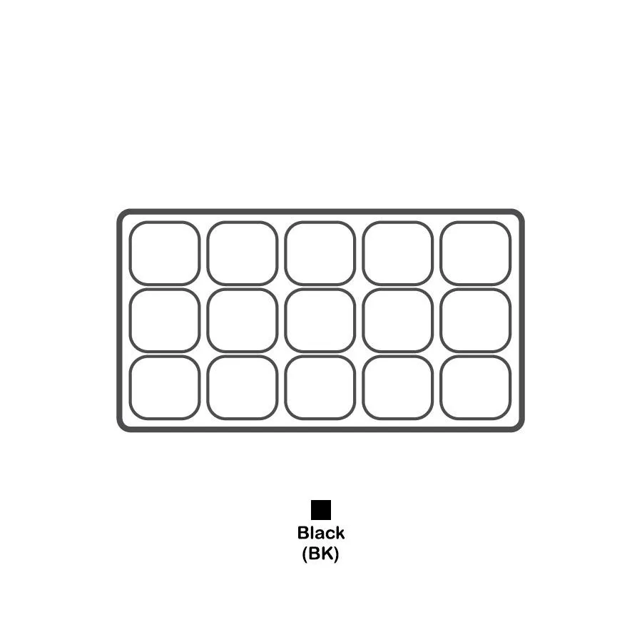 Durable Textured Plastic Tray Inserts - Black or White Plastic with various compartments