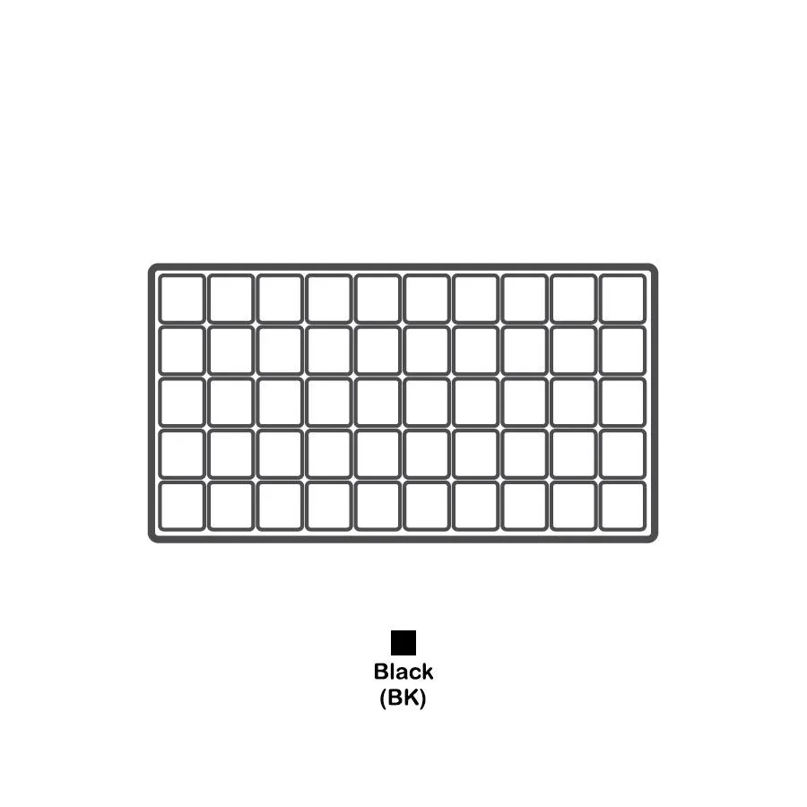 Durable Textured Plastic Tray Inserts - Black or White Plastic with various compartments