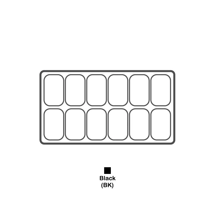 Durable Textured Plastic Tray Inserts - Black or White Plastic with various compartments