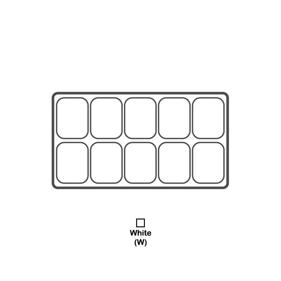 Durable Textured Plastic Tray Inserts - Black or White Plastic with various compartments