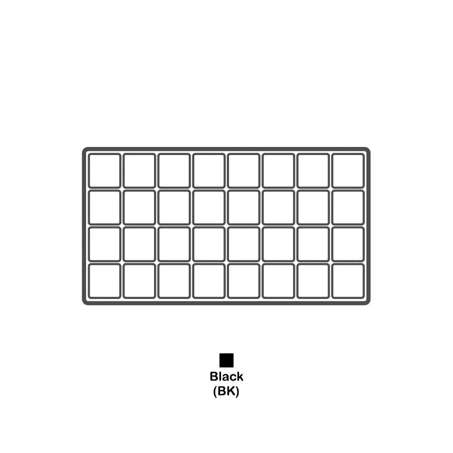 Durable Textured Plastic Tray Inserts - Black or White Plastic with various compartments