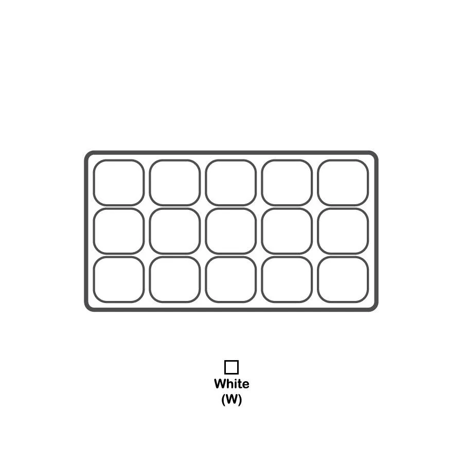 Durable Textured Plastic Tray Inserts - Black or White Plastic with various compartments