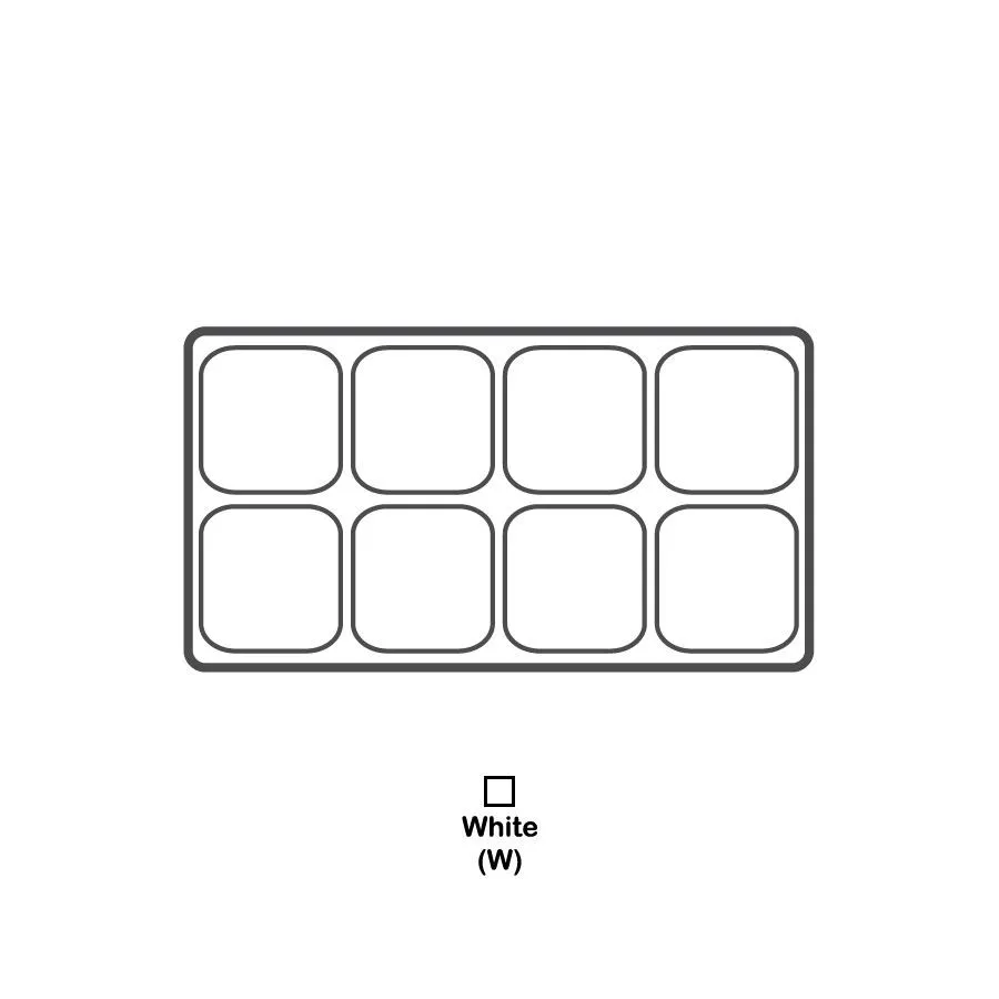 Durable Textured Plastic Tray Inserts - Black or White Plastic with various compartments
