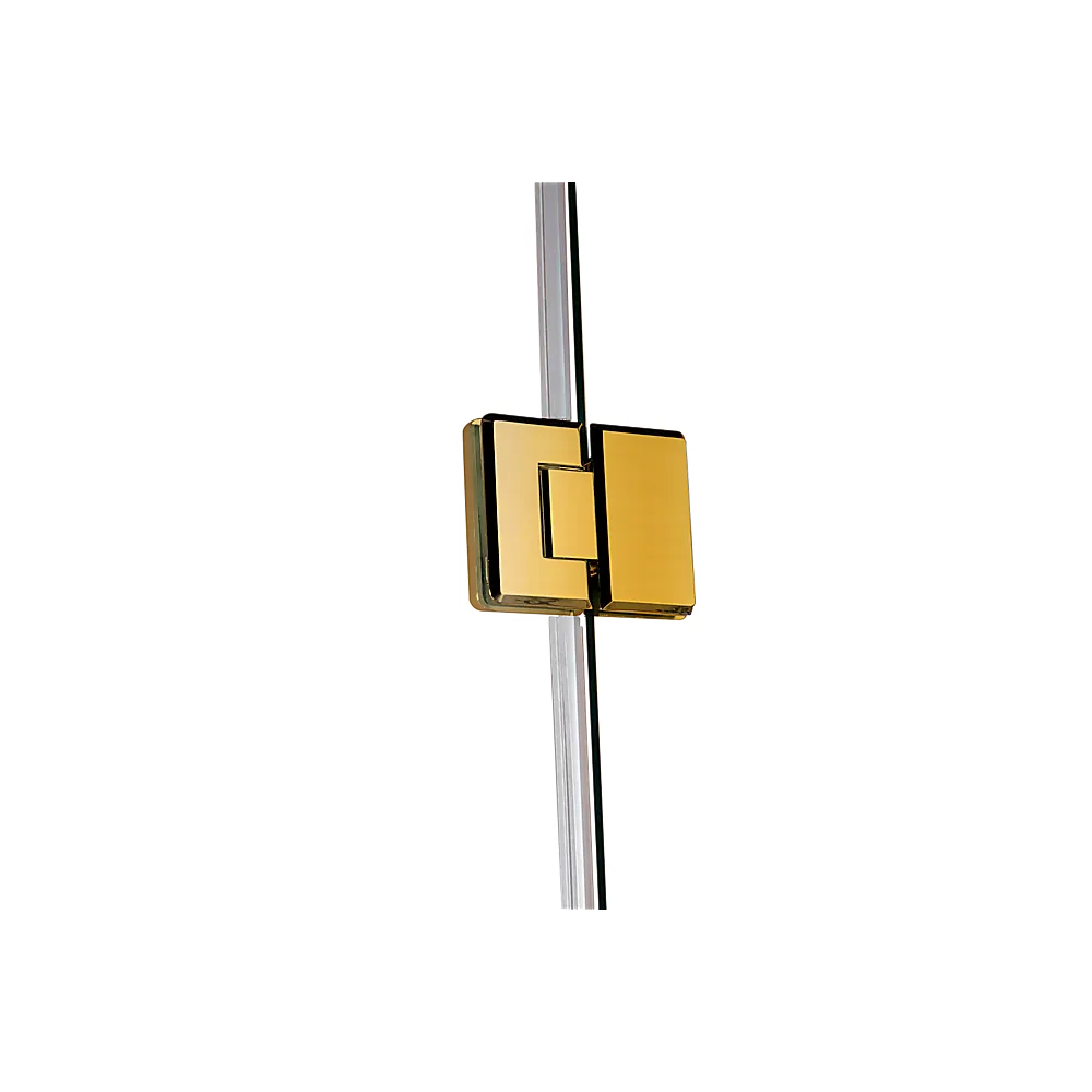Easy Clean Frameless Glass Shower Screen 100x90cm Gold Hardware