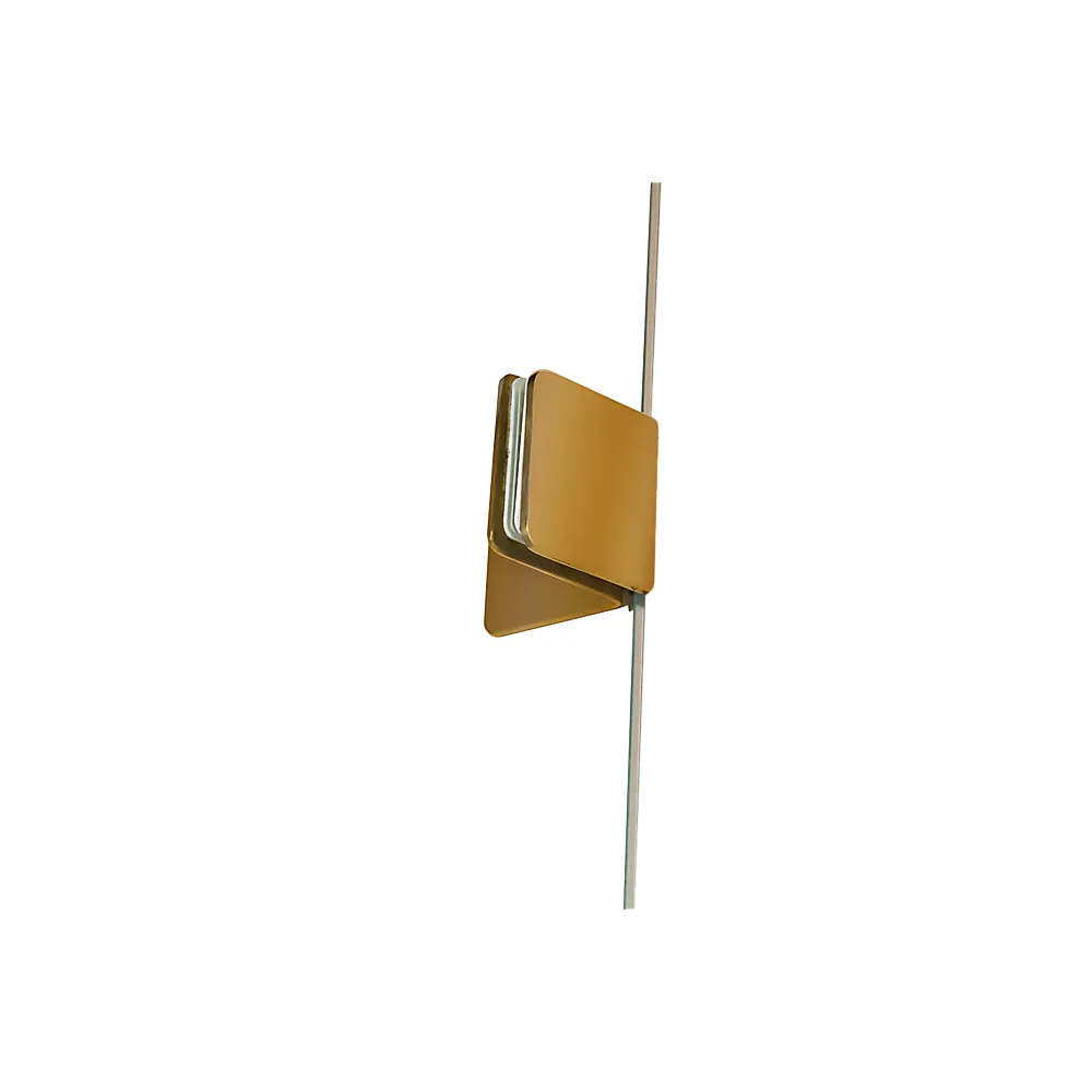 Easy Clean Frameless Glass Shower Screen 100x90cm Gold Hardware