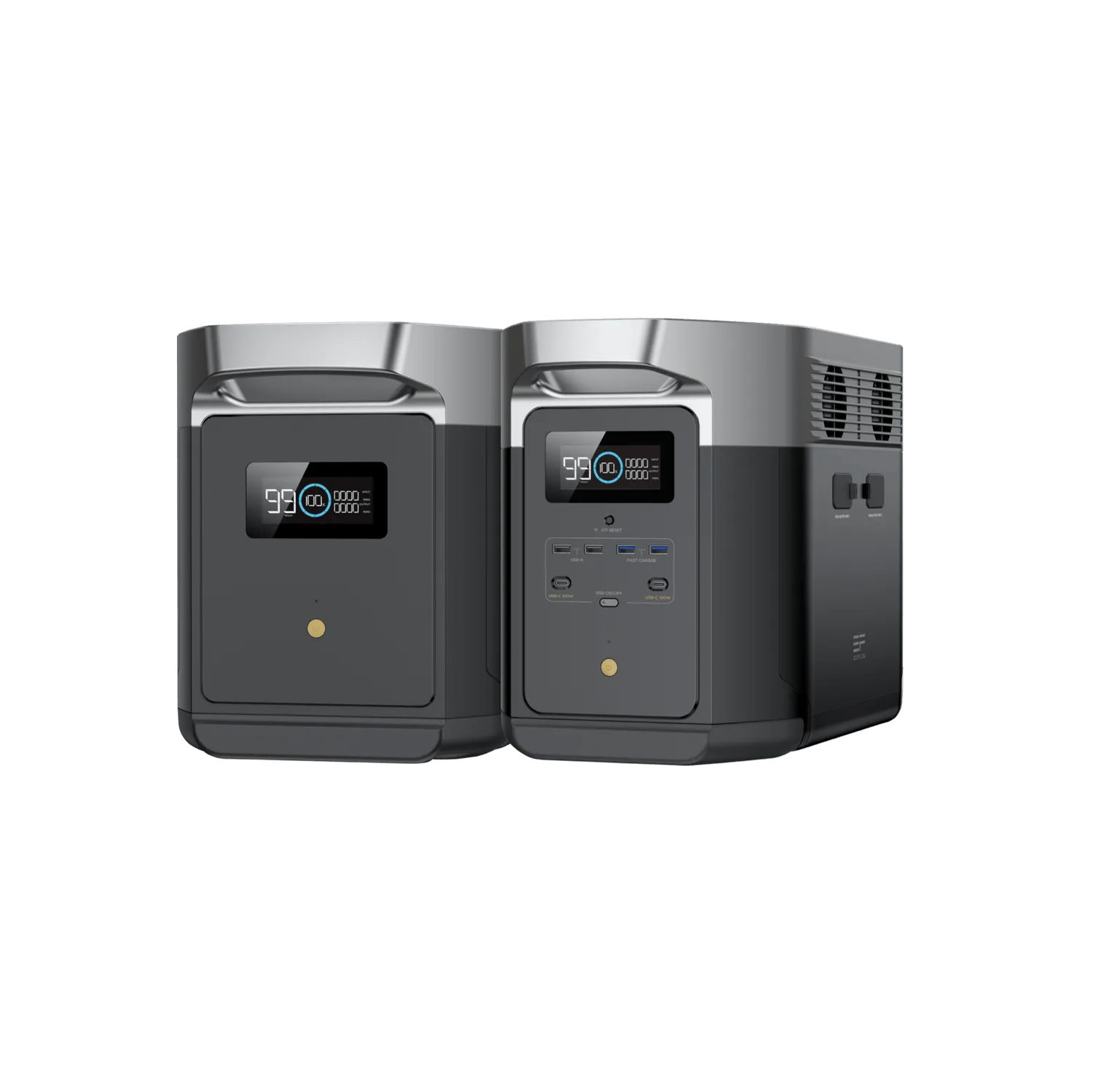 EcoFlow DELTA Max 2000   DELTA Max Smart Extra Battery Bundle - Expand Capacity from 2016Wh to 4032Wh, Solar Generator for Home Backup, Emergency, Outdoor Camping