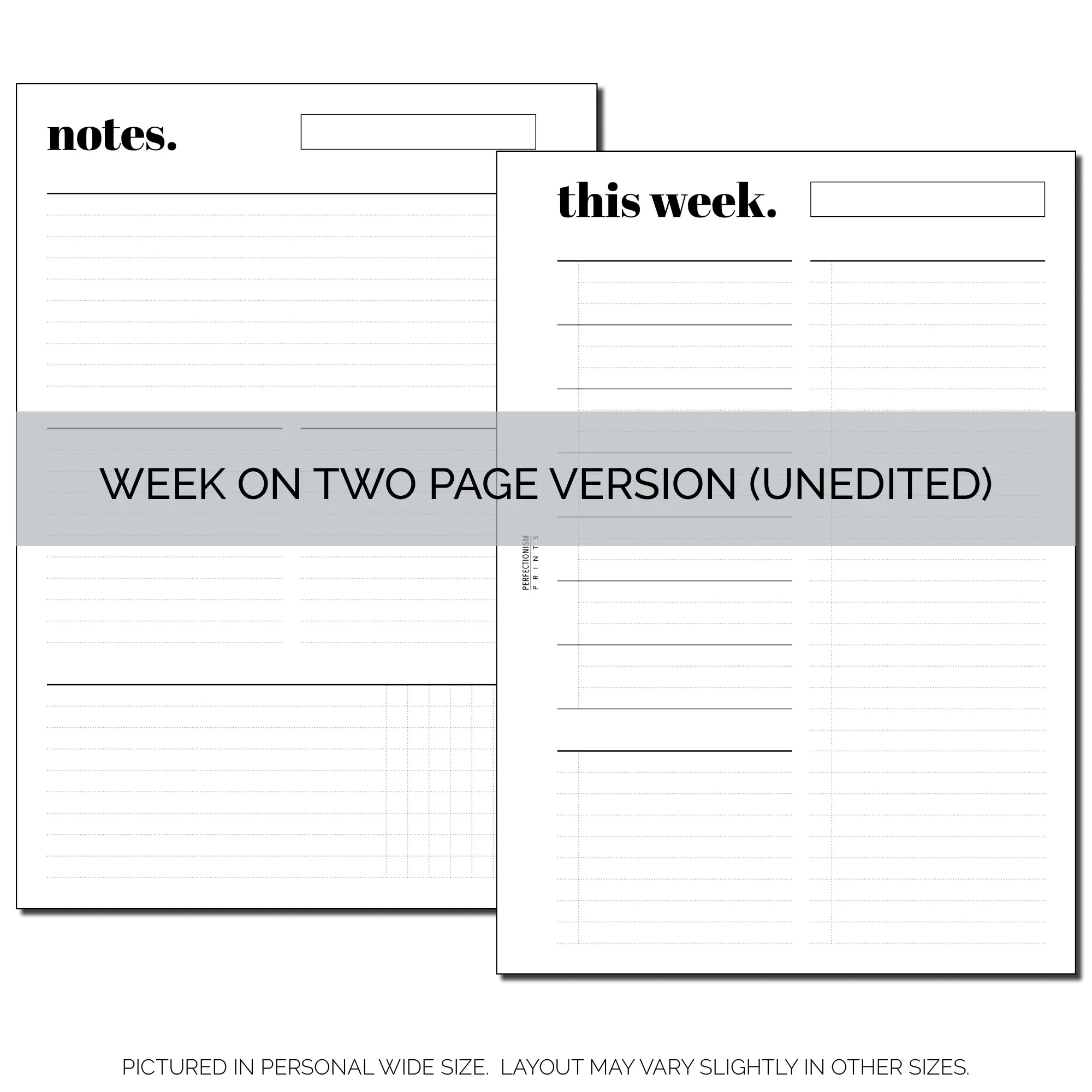 Editable Weekly // Plan With Bee x Perfectionism Prints Collab