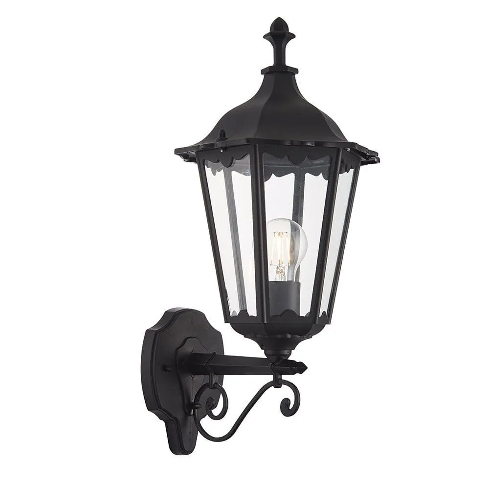 Endon 76546 Burford 1 Light Wall Light Outdoor Matt Black