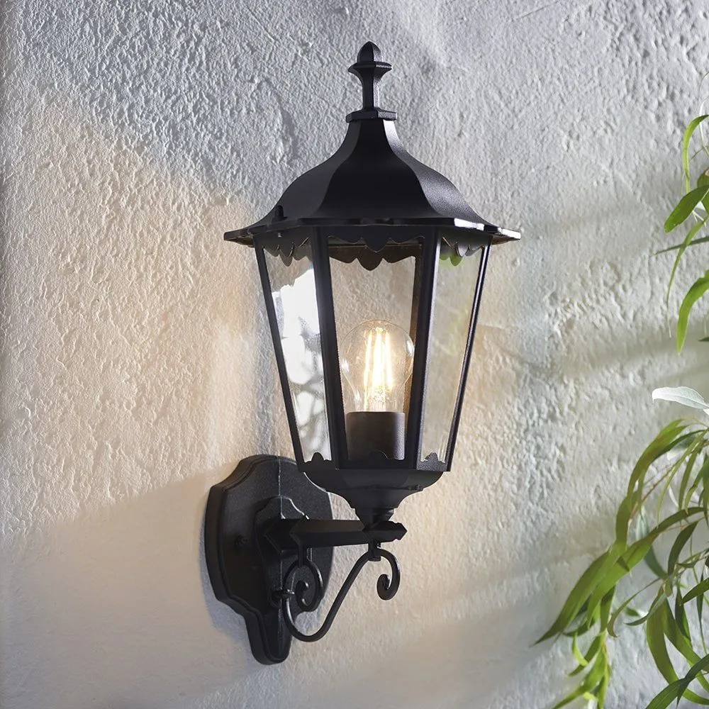 Endon 76546 Burford 1 Light Wall Light Outdoor Matt Black