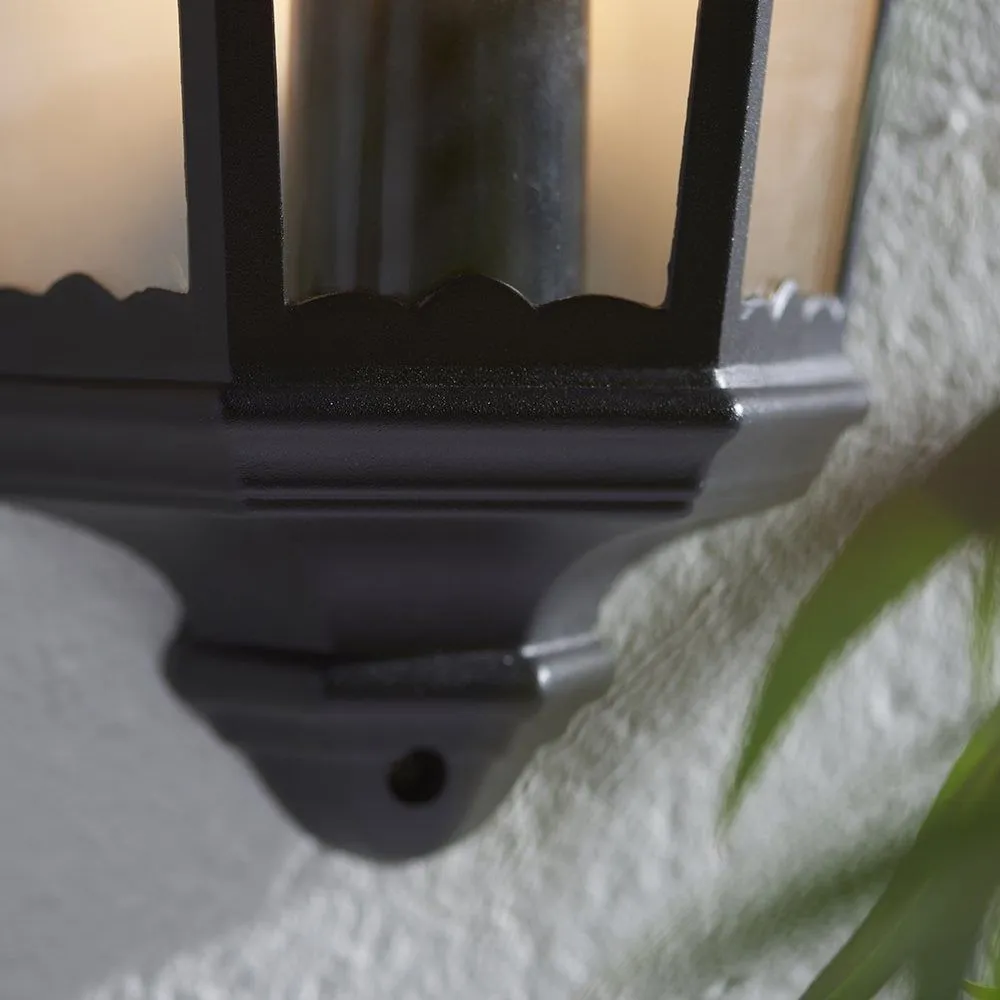 Endon 76547 Burford 1 Light Wall Light Outdoor Matt Black