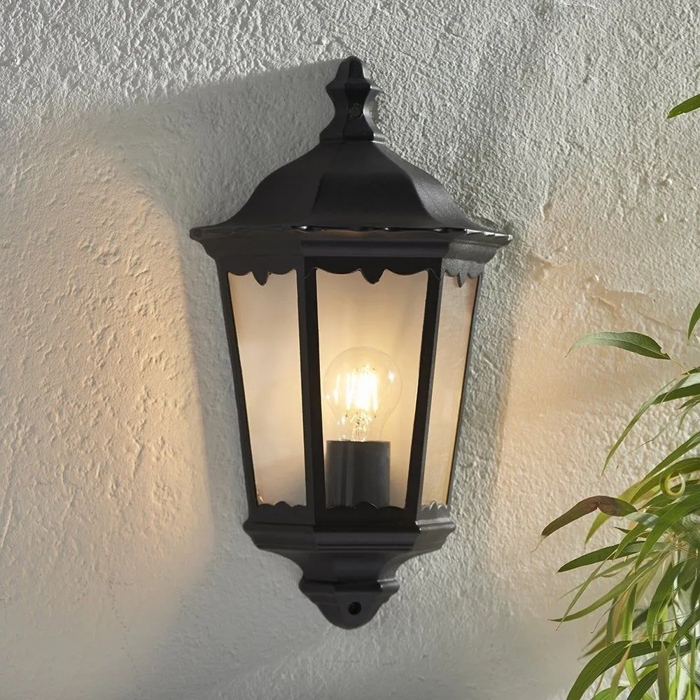 Endon 76547 Burford 1 Light Wall Light Outdoor Matt Black