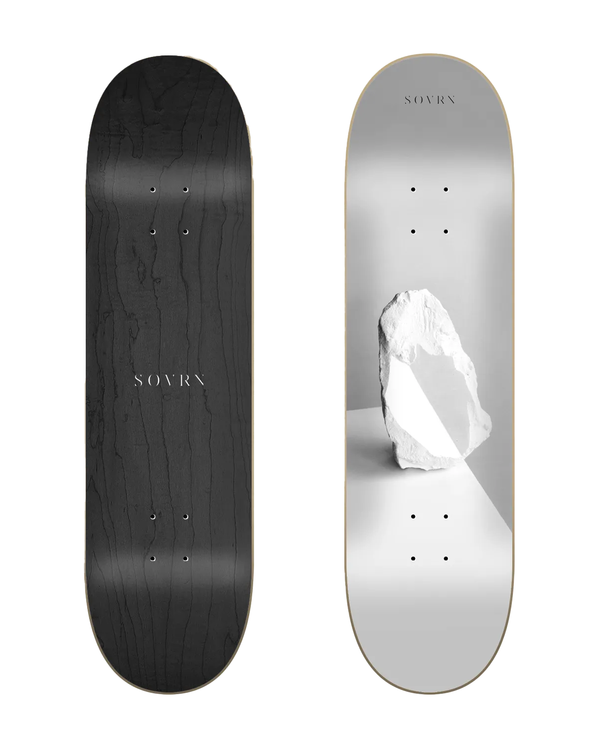 Erratics 8.3" Skateboard Deck in Black & Silver