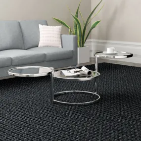 Eternity Coffee Table with Swivel Motion, Metal Chrome/Clear