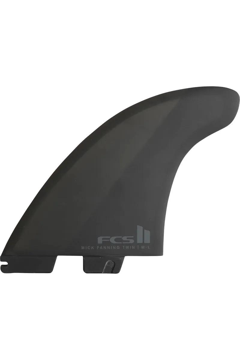 FCS II Mick Fanning Twin 1 Fins Black