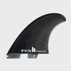 FCS Power Tri Fins (Twins   Stabiliser) - Black