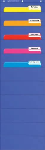File Organizer Pocket Chart - Blue